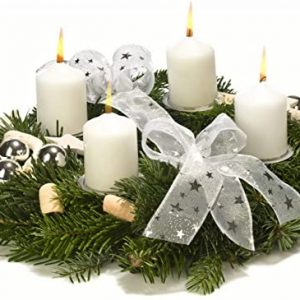 Adventskranz Schneeflöckchen, 30 cm, weiß