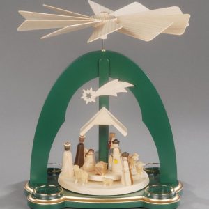 Albin Preissler Weihnachtspyramide »Christi Geburt«, Handwerkskunst aus dem Erzgebirge