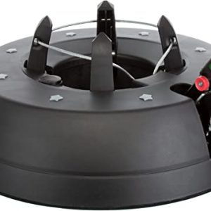 Brandsseller Christbaumständer Weihnachtsbaumständer Tannenbaumständer mit Fußhebeltechnik, EIN-Seil-Technik und Sicherung – Anthrazit