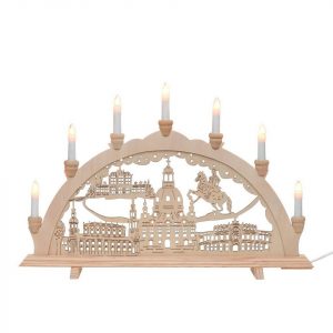 Dekohelden24 Schwibbogen »7-flammiger Schwibbogen, Motiv: Dresden, L/B/H«