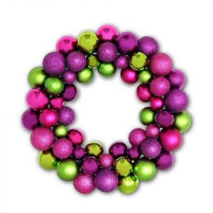 Giftcompany Adventskranz »Gift-Company Shanghai Wand-Kranz mit pink-lila-grü«, Wandkranz – einseitig