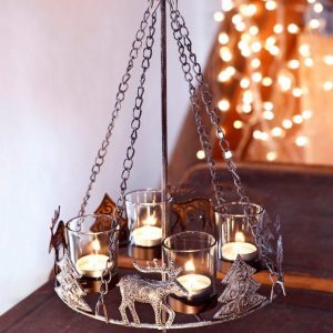Home affaire Adventsleuchter, Metall, inkl. 4 Glaswindlichtern