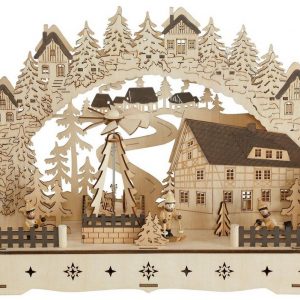 Home affaire Schwibbogen »Fachwerkhaus«, mit bewegter Pyramide, 3D-Optik