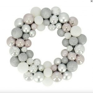 homegoodsdeluxe Adventskranz »Dekokranz Weihnachten Silber Kugel«