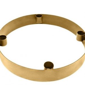 LaLe Living Adventskranz »Ring-Kerzenständer "Onyx" in Schwarz und Gold matt, Ø25x4cm«, Weihnachtsdeko für 4 Kerzen aus Eisen