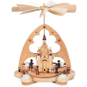 Müller Kleinkunst GmbH Seiffen Weihnachtspyramide »Bogenpyramide Frauenkirche«, Echt Erzgebirge – Holzkunst mit Herz