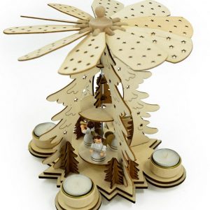 NOOR LIVING Weihnachtspyramide, Kunsthandwerk aus dem Erzgebirge