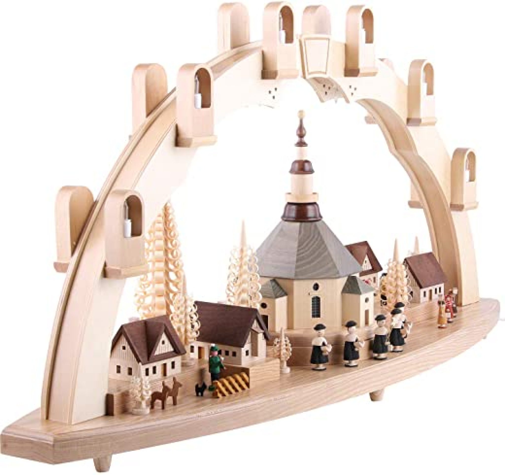 Richard Glässer Seiffen Candelero Decorativo Originario De Los