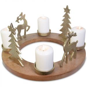❤️Albin Preissler Adventsleuchter »Kerzenleuchter mit Engelsfiguren«,  Handwerkskunst aus dem Erzgebirge, inklusive Tannenkranz kaufen