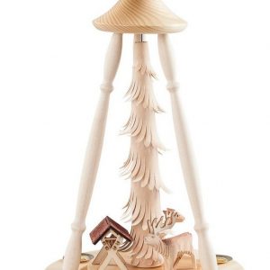 SAICO Original Weihnachtspyramide »Pyramide Waldmotiv für 3 Pyramidenkerzen«, Höhe ca. 31 cm, Durchmesser ca. 21 cm