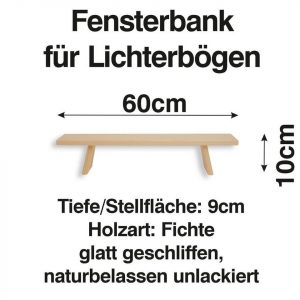 Schenk Holzkunst Schwibbogen-Fensterbank »Schwibbogen Bank 60 cm Erhöhung Lichterbogen Fenst«