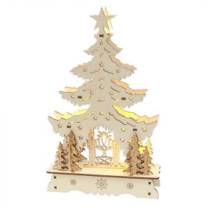 SIGRO Schwibbogen »Holz Laserbaum Bergmann«, Schwibbogen