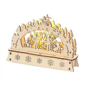 SIGRO Schwibbogen »Holz Mini-Schwibbogen, LED Bergmann«, Schwibbogen