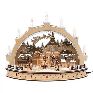 SIGRO Schwibbogen »Holz Schwibbogen, LED, Bewegung«, Schwibbogen