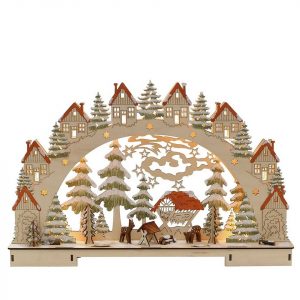 SIGRO Schwibbogen »Holz Schwibbogen, LED Futterkrippe«, Schwibbogen