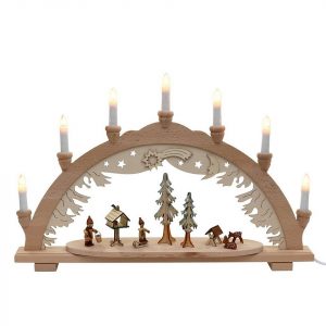 SIGRO Schwibbogen »Holz Schwibbogen, Spitzkerzen«, Schwibbogen