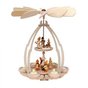 SIGRO Weihnachtspyramide »Holz Teelicht-Pyramide, für 6 Lichter«