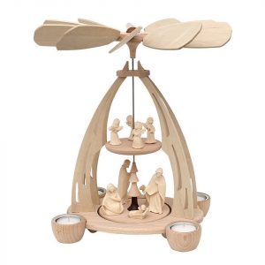 SIGRO Weihnachtspyramide »Holz Teelicht-Pyramide, zweistöckig«