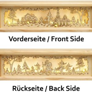 SIKORA Schwibbogen-Fensterbank »B22 beleuchtete LED Holz Schwibbogen Erhöhung Wendebank mit 2 Motiven – 2 Längen«