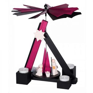ULMIK Weihnachtsfigur »Pyramide, Christi Geburt, schwarz-purpur«