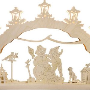Weigla LED Schwibbogen »Kinder bauen Schneemann« (1-tlg), 7-flammig