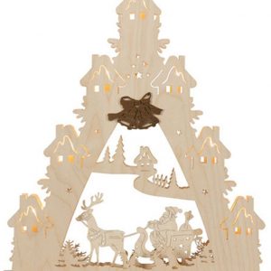 Weigla Schwibbogen »Weihnachtsmann auf Schlitten« (1-tlg), Lichterspitze