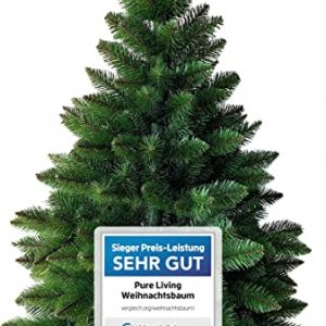 Weihnachtsbaum künstlich 120 cm – Dichte Zweige, einfacher Aufbau, Made in EU – Authentischer Christbaum mit Metallständer – Edle Nordmanntanne -…