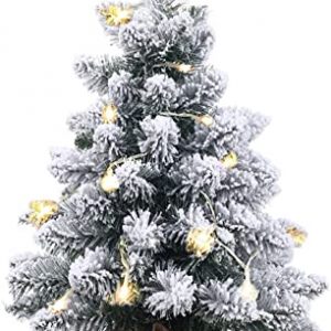 A-SZCXTOP 1,65 Zoll Mini Weihnachtsbaum Desktop Baum mit Schnee bedeckt künstliche Weihnachtsbaum für zu Hause und büro Desktop Dekoration