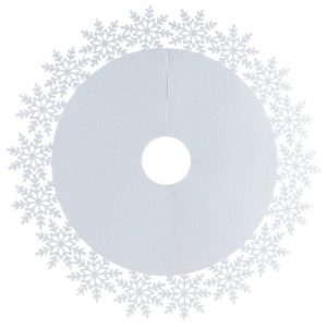 Baumteppich »Schneeflocke«, Home affaire, rund, Höhe 4 mm, Christbaumdecke Ø 100 cm