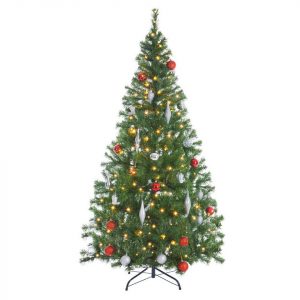 Casaria Künstlicher Weihnachtsbaum, 150 cm LED Lichterkette Ständer PVC 310 Spitzen Künstlich Weihnachten Tannenbaum Christbaum Grün