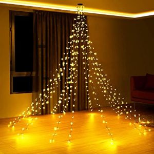 Christbaumbeleuchtung mit Ring, Lichterkette Weihnachtsbaum 400 LEDs 16 Stränge LED Lichterkette, Weihnachten Lichternetz Baumvorhang LED…