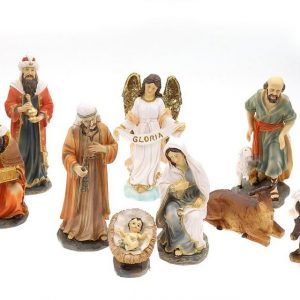 Creation Gross Krippenfigur »Krippenfiguren Set 11tlg. heilige Familie, heilige drei Könige, Engel & Hirte H.: 15cm« (11 Stück)