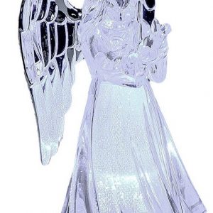dekojohnson Dekoobjekt »LED Weihnachtsengel-Figur Acryl 6x11cm klar silber«