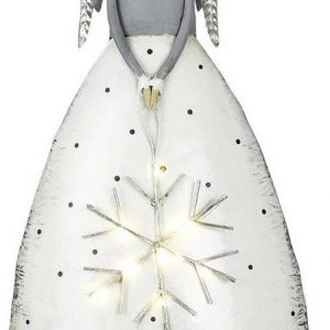 dekojohnson Engelfigur »XXL Weihnachtsengel-Figur aus Metall mit 74 cm LED«