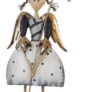 dekojohnson Engelfigur »XXL Weihnachtsengel-Figur aus Metall mit LED 88cm«