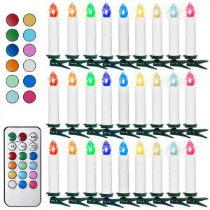 Gotoll LED-Christbaumkerzen »CH010BT_W-50«, Weihnachtskerzen Weinachtsbaumkerzen Weihnachten Kerzen LED Kerzen mit 10/20/30/40x (nicht mit…
