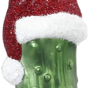 Inge-glas – Christbaumschmuck, Baumschmuck – Weihnachtsgurke, Gurke – von Hand gefertigt – 12 cm