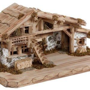 Krippe »Inzell«, Stall ohne Figuren, H/B: 25/50 cm, Made in Germany, Echte Handarbeit