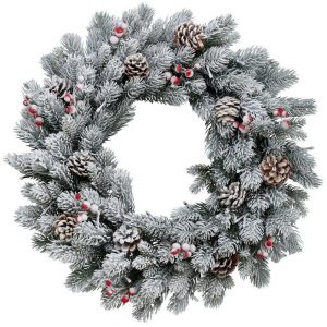 my home Dekokranz »Ellio«, Ø ca. 50 cm, mit 50 warmweißen LEDs