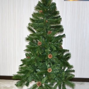 Omeere Künstlicher Weihnachtsbaum »Künstlicher Christbaum 150cm +100er Mikro LED Lichterkette, mit echten 15Tannenzapfen 418 Spitzen,Tannenbaum…