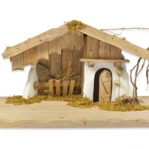RIFFELMACHER & WEINBERGER Krippe »Weihnachtskrippe „Kötzing“ – 30x16x15cm, Krippenstall Naturfarben – 78103« (1-tlg), aus Holz