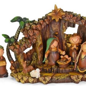 RIFFELMACHER & WEINBERGER Krippenfigur »Kinder Krippenfiguren Set 2-15 cm, 10-tlg. mit Stall – 78509 Weihnachtsdekoration Weihnachtskrippe« (10 Stück)