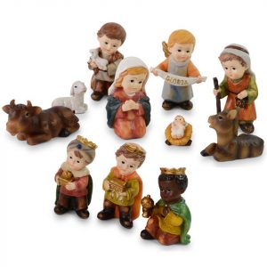 RIFFELMACHER & WEINBERGER Krippenfigur »Kinder Krippenfigurenset „Gloria“ 7-9 cm, 11-tlg. – 78364 – Weihnachtskrippe Kinderkrippe«