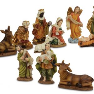 RIFFELMACHER & WEINBERGER Krippenfigur »Krippenfiguren Set 7-9 cm, 11-tlg. Traditionelles Design - 78463 - Weihnachtskrippe Dekoration Weihnachten...