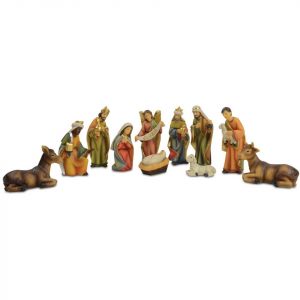 RIFFELMACHER & WEINBERGER Krippenfigur »Krippenfigurenset „Holzdesign“ 8-11 cm, 11-tlg. – 78462 – Weihnachtskrippe Dekoration Weihnachten…