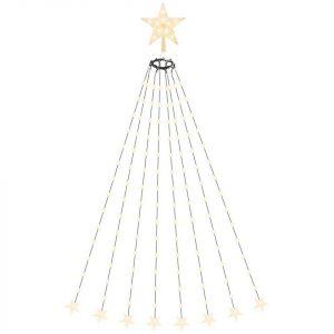 Salcar LED-Lichterkette »1,5m/2m 130/210 LED Christbaumbeleuchtung Lichterkette mit Ring, Weihnachtsbaum Lichterkette mit 1 Weihnachtsbaumspitze…