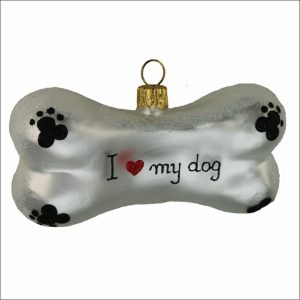 440s Christbaumschmuck »440s Christbaum-Hänger Hundeknochen weiss I love« (1-tlg)