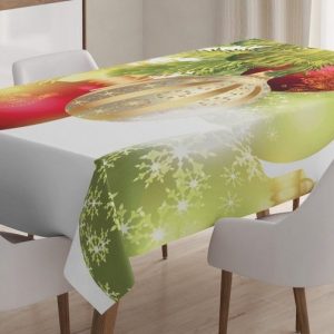 Abakuhaus Tischdecke »Farbfest Waschbar Für den Außen Bereich geeignet Klare Farben«, Weihnachten Flitter Motive Yuletide