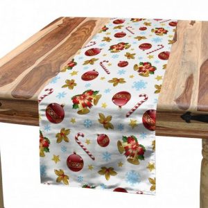 Abakuhaus Tischläufer »Esszimmer Küche Rechteckiger Dekorativer Tischläufer«, Weihnachten Weihnachten verziert Glocken
