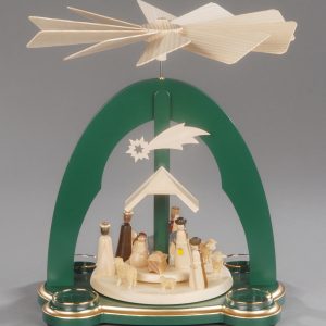 Albin Preissler Weihnachtspyramide »Christi Geburt«, (1 St.), Handwerkskunst aus dem Erzgebirge